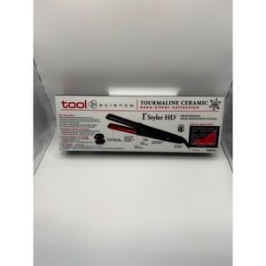 Tool Science 1" Styler HD Tourmaline Ceramic Flat Iron Nano-Silver 646724 NEW